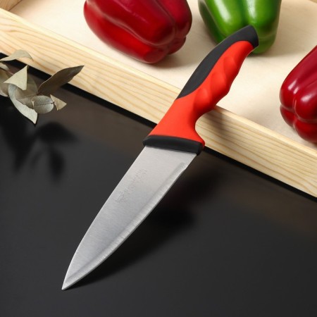 Knife - chef of the share of Bull, blade 15 cm, red color