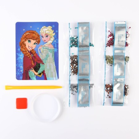Diamond mosaic on a box, 12x9x4 cm, cold heart-2