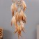 Belter Dreams "Month" beige with a ring and feathers 16x55 cm