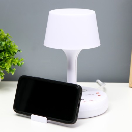 Board Lamp "ERA" LED 5W 3000K-6000K 4 outlet 2xUSB2.0 MIX 15x15x22cm RISALUX-9