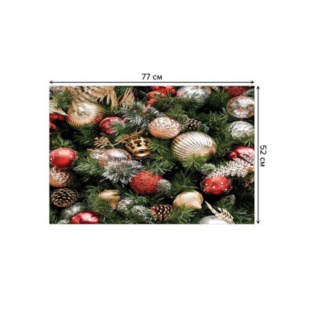 Bathroom mat "Festive decoration", anti -slip, size 52x77 cm-1