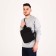 Male sling bag from textiles, with USB, black color