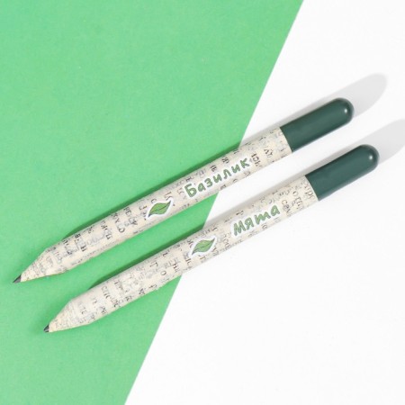 Growing gift pencils Mini "Basil + Mint" set 2 pcs.-3
