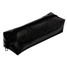 Penal soft, 1 compartment, quadro, 60 x 195 mm, calligrata K-621, artificial leather, varnish with scenes, black
