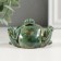 Souvenir ceramics "Green frog with legs on the knees" 4.7x7.2x4.5 cm