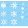 Decorative sticker for windows "Snowflakes" 92x46 cm