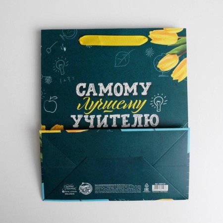 Package Gift Laminated Vertical, Packaging, “The Best Teacher”, ML 27 x 23 x 11.5 cm-4
