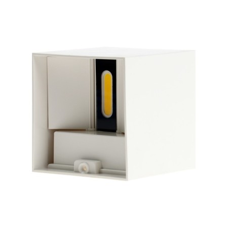 Facade lamp "Cube", FSD-063, 6 W, 3000K, Regulation. Ray, IP65, 220 V, plastic, white 1008423-9
