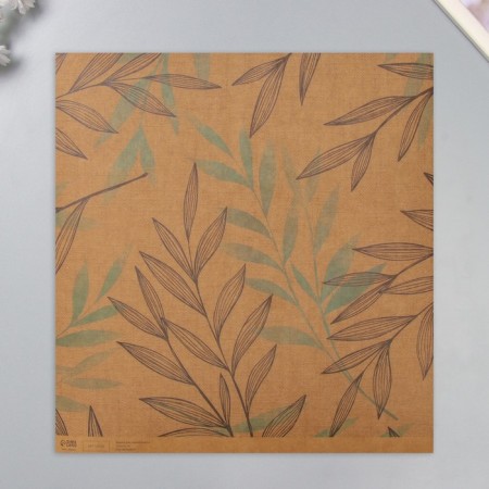 Scrapbooking paper bilateral craft "Flora" density 180 grams set 5 pcs 30.5x32 cm-3