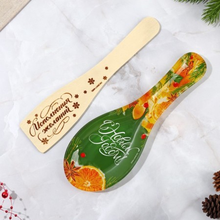 Set "Happy New Year!", Standing under a spoon, spatula-4