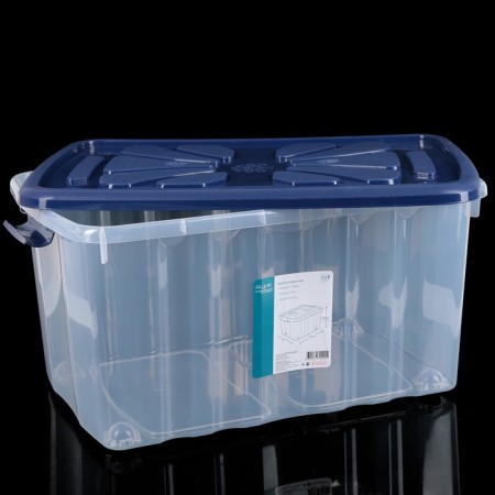Commercial storage box with a lid, on wheels, 60 × 40 × 30 cm, color mix-3