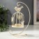 Summary Metal "Cage with a bird" White, 23x10x10 cm