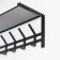 Ban with the Toronto 21 shelf, 67 × 27 × 27 cm, 5 double hooks, black color