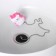 Bath plug with a unicorn toy, diameter: top 5.1 cm, bottom 4.6 cm, white color