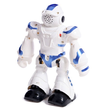 Robot radio -controlled "dancer", light and sound effects, works on batteries, red color-2