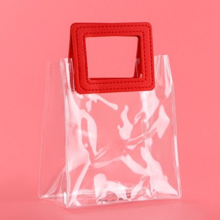 Gift package from PVC, red, 17 x 15 x 8 cm-1