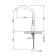 Zipponi kitchen mixer, with a side lever, l-spike, color chrome