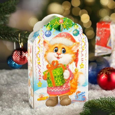Gift box "Hare-Kot" White, 16.8 x 7 x 25 cm-1