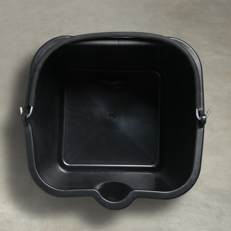 Construction bucket, 12 l, rubber -plastics, square with a nose-3