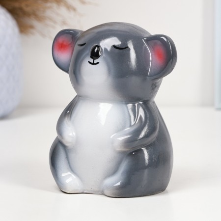 Копилка "Коала" 13х10см, серая-2