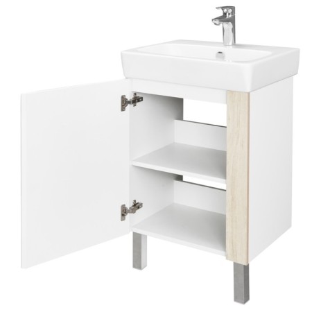 Tumbling under the Aquaton Country sink, 55 cm, white color, oak Verona-2