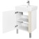 Tumbling under the Aquaton Country sink, 55 cm, white color, oak Verona