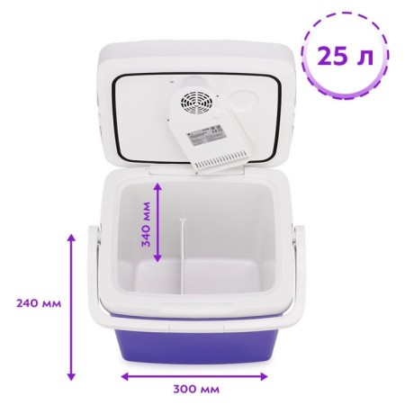 Автомобильный холодильник Kitfort КТ-2431, 60 Вт, 25 л, 50-65°С, до 35 дБ, шнур 1,7 м-4
