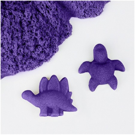 Sand for modeling "Magic sand", purple, 500 g, 2 forms.-5