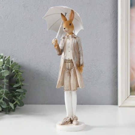 Souvenir Polystone "Hare with an umbrella" 10.5x9x27.5 cm