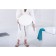 Bathroom stool with adjustable GO height, white