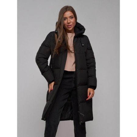 Coat insulated winter female, size 46, black color-13
