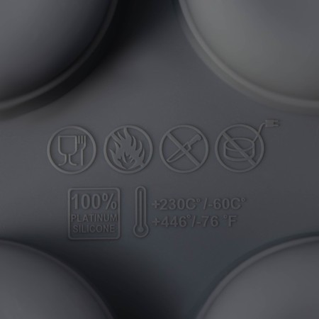 Form for baking and mousse desserts Konfinetta "Web", silicone, 29.5 × 17.5 × 2.5 cm, 12 cells (4.2 × 2.5 cm), color gray color-5
