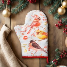 Варежка-прихватка "Winter birds" 20х28см, саржа, 100% хлопок, ватин 250г/м2