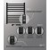 Electric heated towel Indigo Attic, 600x500 mm, timer, hidden installation, black