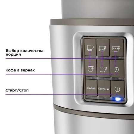 Kofemashin KitFort KT-7204, drip, 1000 watts. 1.38 l, silver-1