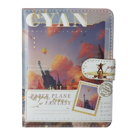 Gift notebook, A6, 96 sheets, color block, with a knife, PVC cover, "Element of the sky", mix-1