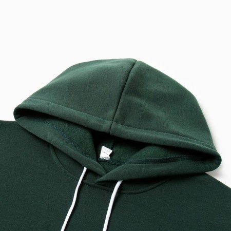 Male sweatshirt is laid down, the color is dark green, size 58-1