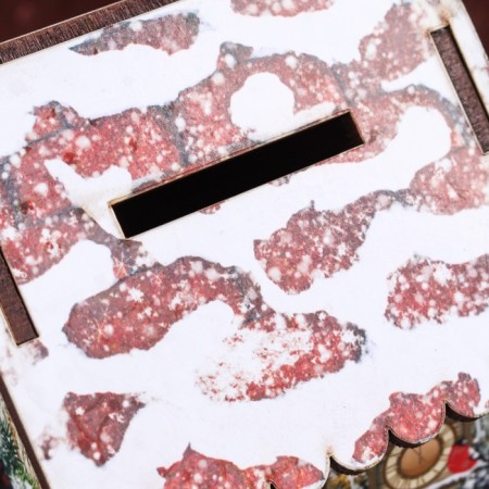 Новогодний домик- копилка "Домик", 10х10х11 см, микс-4