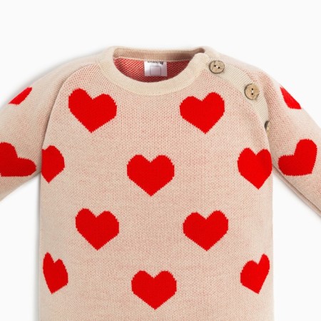 Knitted Knit Kroshka I “hearts”, height 86-92 cm-6