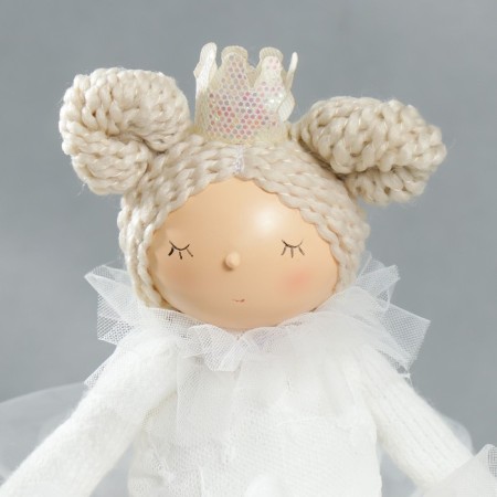 Interior doll "Princess in a white outfit, with heart" 43x18x19.5 cm-4