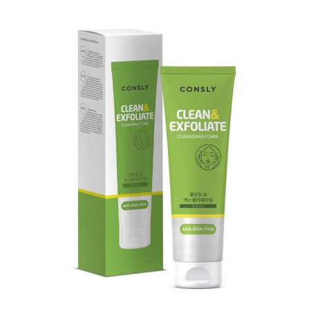 Consly foam “exfoliating”, with AHA, BHA, PHA with acids, 120 ml