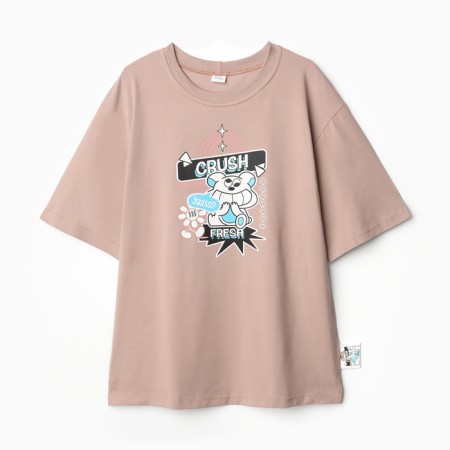 Children's Minaku T -shirt, beige color, height 116 cm-3
