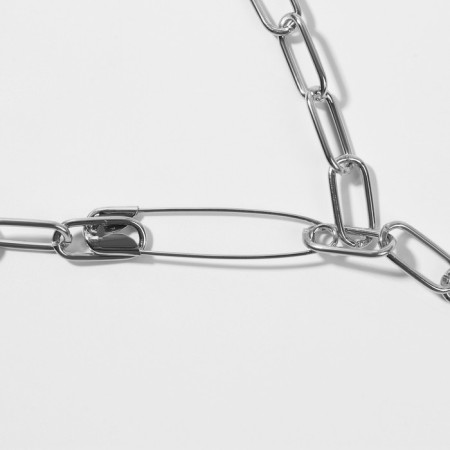 Piece "chain" pin with weaving, color silver, l = 45 cm-2