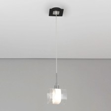 Suspended Citilux Virta CL139012, 12x10x25 cm, 1x60W, E14, gray color.