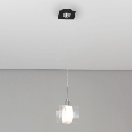 Suspended Citilux Virta CL139012, 12x10x25 cm, 1x60W, E14, gray color.
