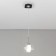 Suspended Citilux Virta CL139012, 12x10x25 cm, 1x60W, E14, gray color.