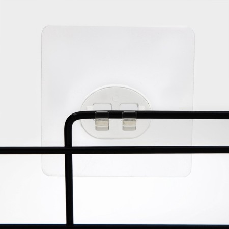 Corner shaft, 2 hooks, 26 × 26 × 10 cm, black color-3
