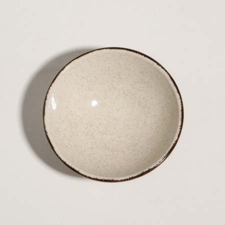 Pearl salad bowl, d = 16 cm, 450 ml, beige, porcelain-1