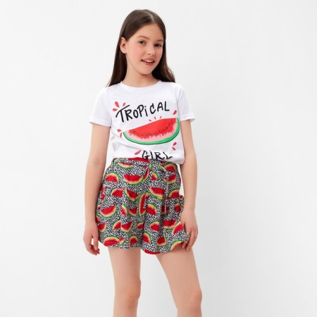 Costume for girls, white color, height 140 cm-1