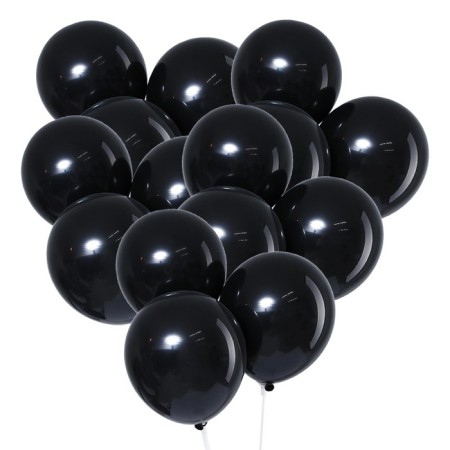 Latex ball 12 ", pastel, set 100 pcs., Black color-1